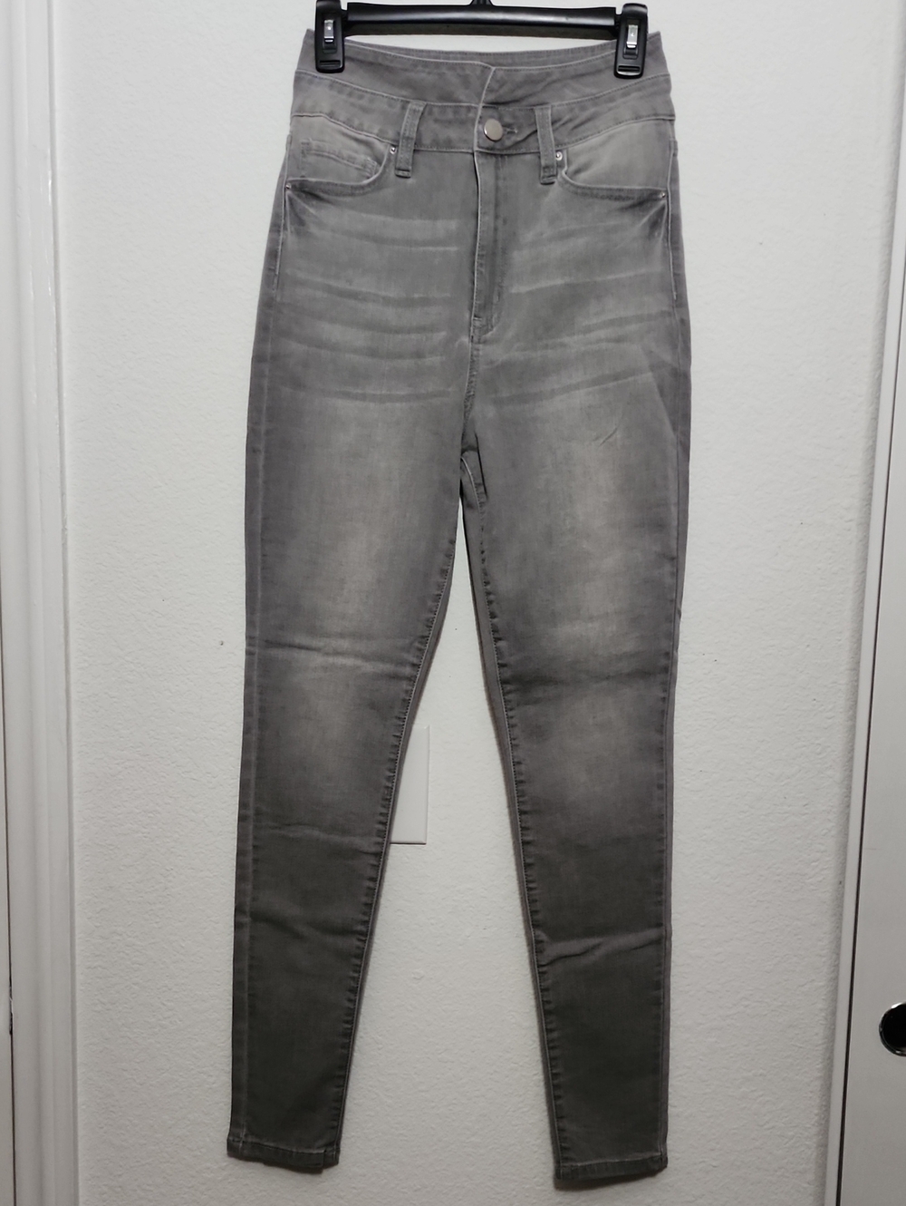 Fashion Nova Grey High-Rise Skinny Jeans